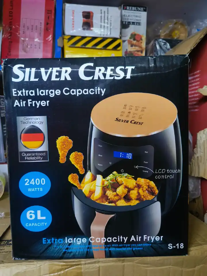 Silvercrest air fryer Oven 6 Litres extra large large capacity German technology LCD touch control 2400W Silver crest air fryer oven