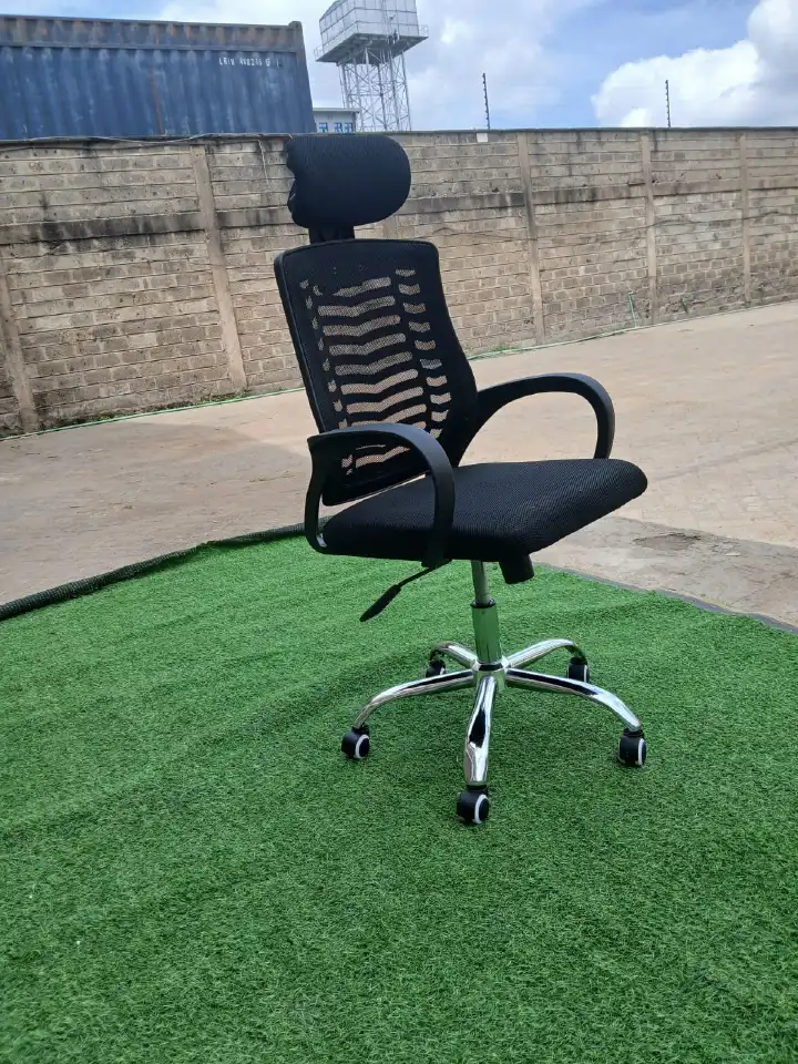 Secretarial Mesh Office Chair with Headrest
