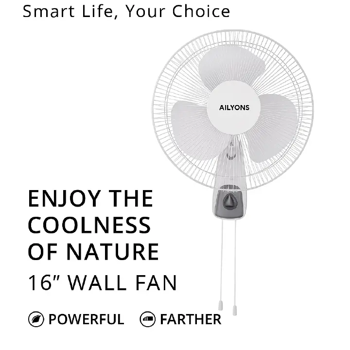 🔥 Ailyons 16-Inch Powerful Wall Fan FW-1631 – Strong Cooling &amp; Space-Saving Design