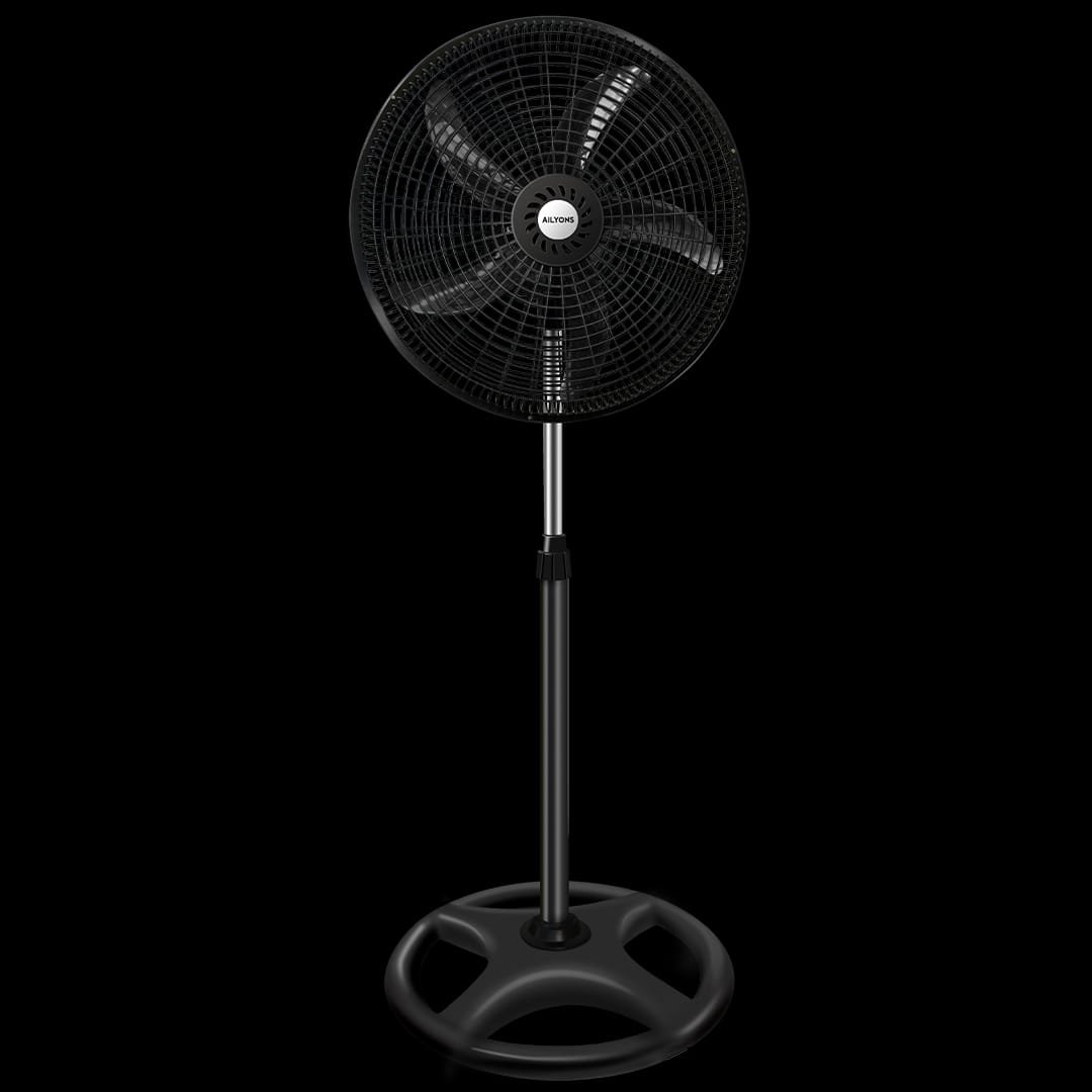 🔥 Ailyons 18-Inch Stand Fan – Strong Blades, Adjustable Height &amp; Black Finish (1 Year Warranty)