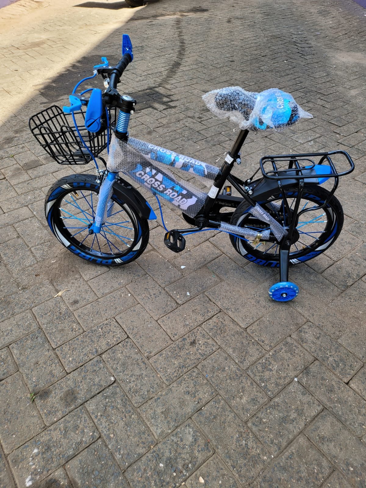🔥 Cross Road Bike Size 12 – Strong Kids Bicycle (Available in Blue &amp; Green)