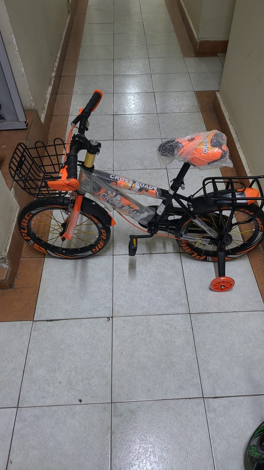 🔥 Cross Road Bike Size 16 – Strong Kids Bicycle (Available in Green, Orange &amp; Blue)